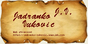 Jadranko Vuković vizit kartica